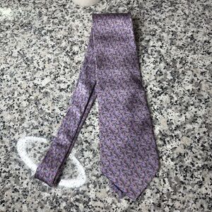 Ties To Nature | Silk Purple Butterfly Geometric Men's Tie